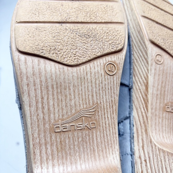 Dansko Nubuck Gray Leather Maria Ankle Clog Boots Size 40 - Picture 10 of 12